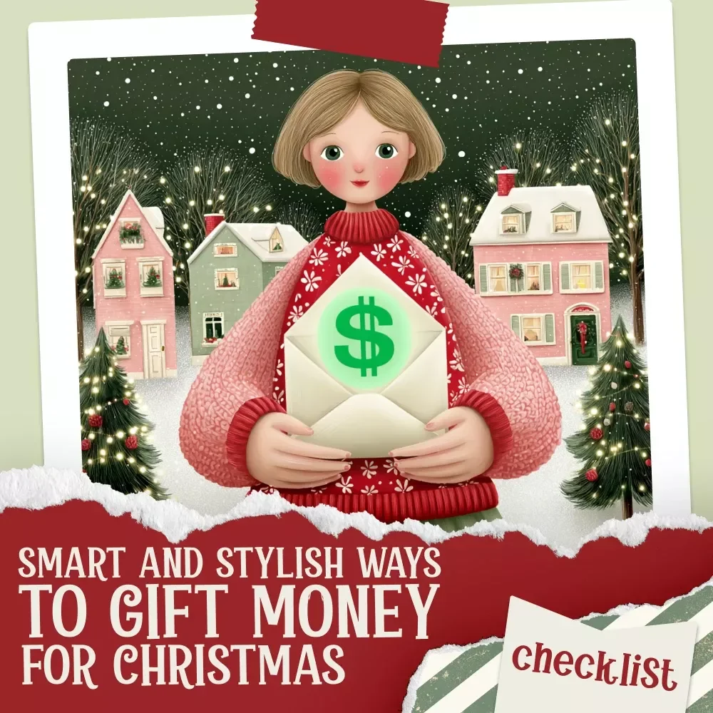 Smart and Stylish Ways to Gift Money for Christmas | Holiday Gifting Checklist | Creative Cash Gift Ideas | best way to gift money for christmas Printable Guide