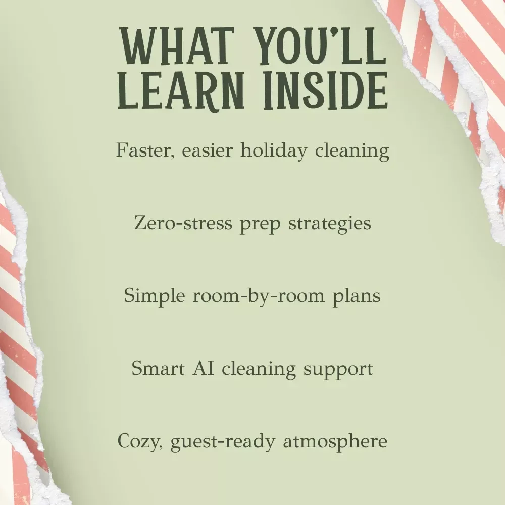 Cleaning Before Christmas Guests Arrive | Holiday Prep eBook for Stress-Free Hosting | Ultimate Guide for the Best Way to Clean Before Christmas Guests