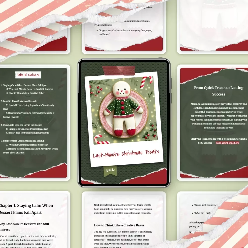 Last-Minute Christmas Treats | Holiday Dessert Guide | Easy Festive Recipes | how to make a last minute christmas dessert | Printable Download