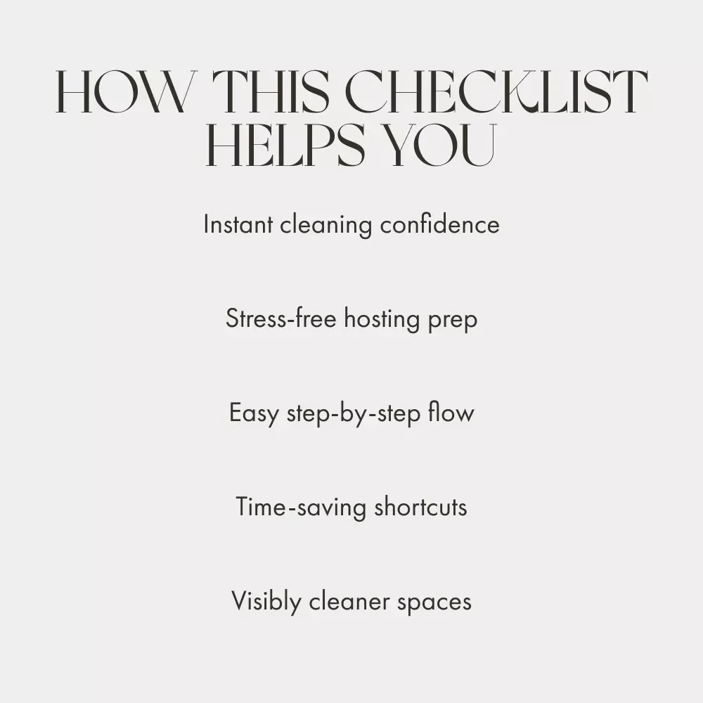 The Fast-Track Cleaning Checklist | Instant Digital Download | How to Clean Your House Fast Before Guests Arrive | Printable Home Reset Guide for Busy People