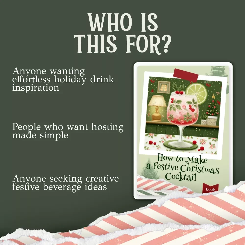 How to Make a Festive Christmas Cocktail | Holiday Mixology eBook for Entertaining, Seasonal Drinks, and Party Hosting | Digital Download Guide | Learn how to make a festive christmas cocktail