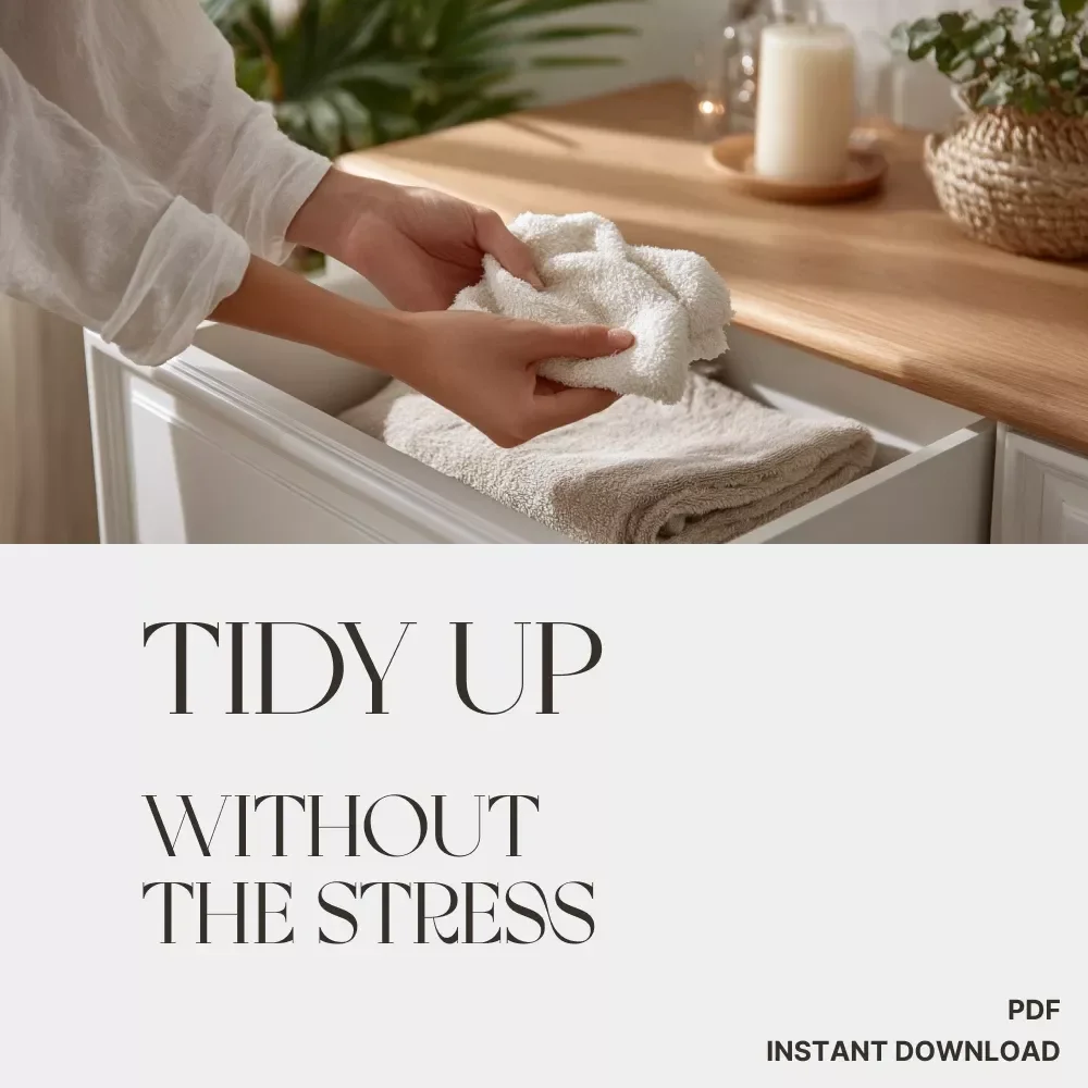 Tidy Up Without the Stress: Fun Checklist on How to Make Decluttering Fun, AI Tips, and Motivation Workbook