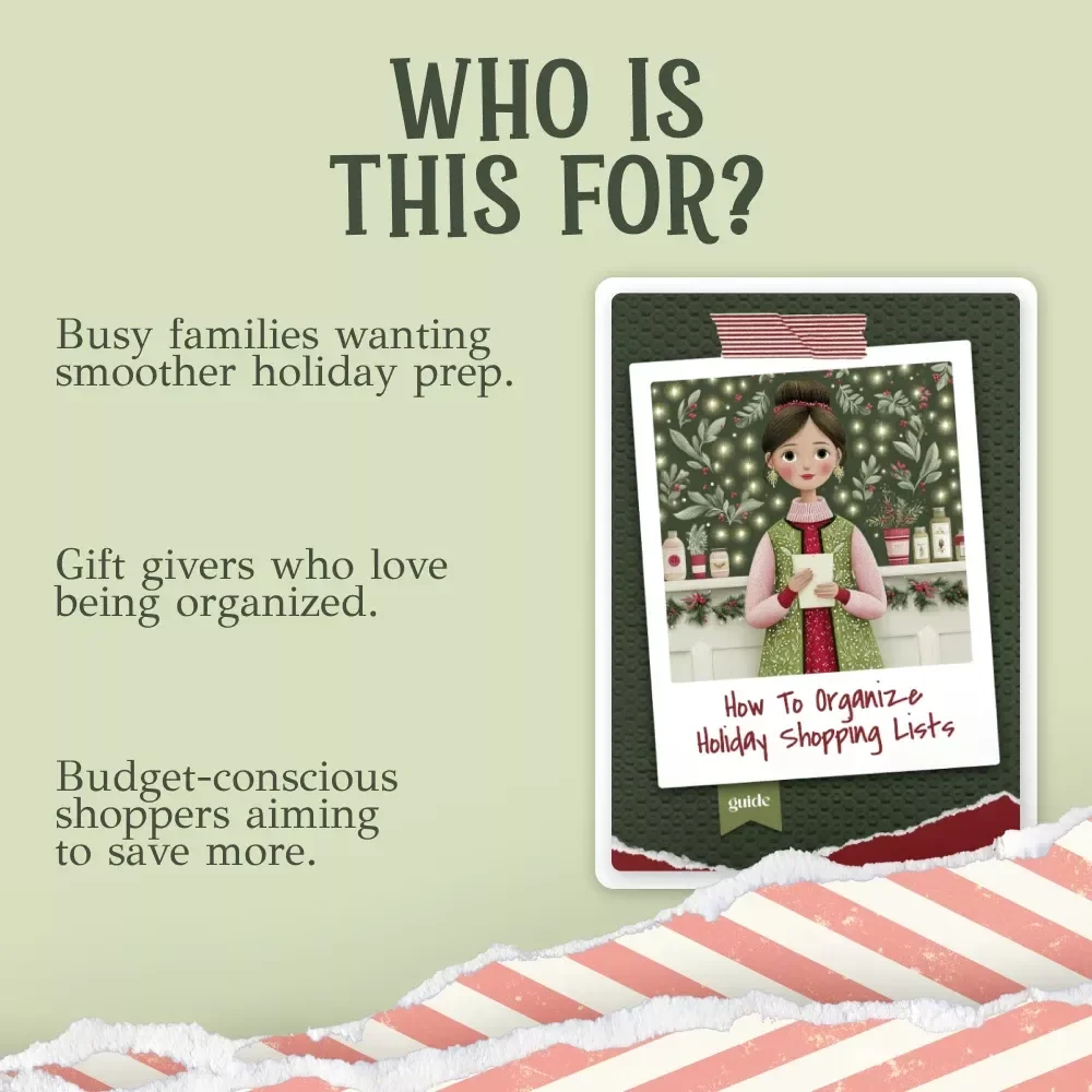 How To Organize Holiday Shopping Lists | Digital Guide for Stress-Free Gift Planning, Budgeting & Time Management | Step-by-Step Holiday Organization eBook