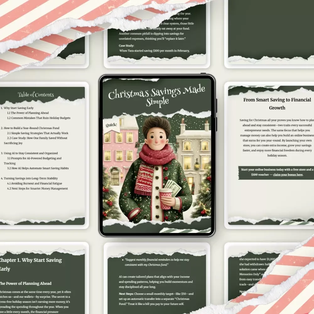 Christmas Savings Made Simple | Year-Round Money-Saving Guide for Stress-Free Holidays | Digital Download for Budgeting, Planning & How to Save Money for Christmas All Year