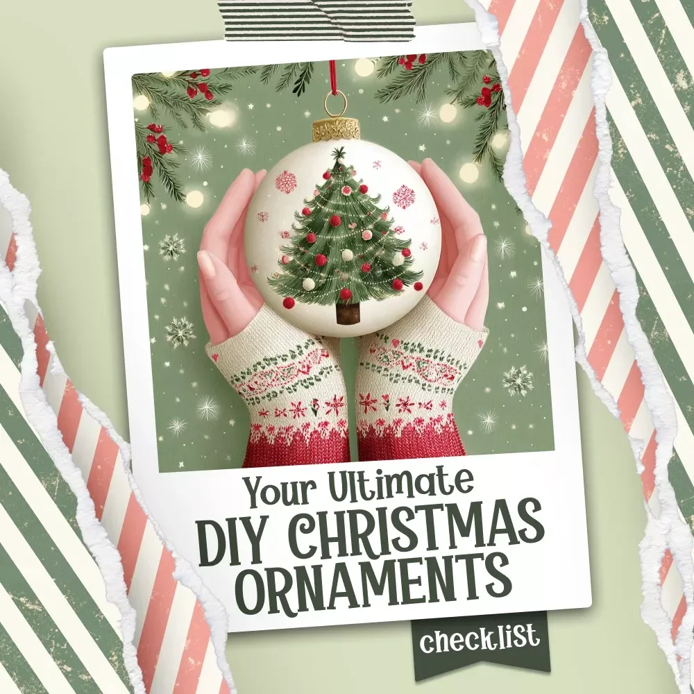 Your Ultimate DIY Christmas Ornaments Checklist | Festive Holiday Crafting Guide for All Skill Levels | Printable DIY Christmas Ornaments Checklist for Easy Handmade Decorations