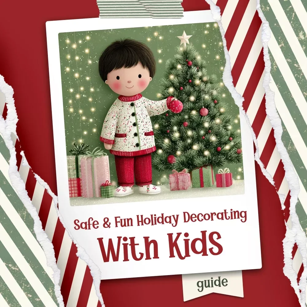 Safe & Fun Holiday Decorating with Kids | Kid-Friendly Holiday eBook | How to Include Kids in Holiday Decorating Safely | Family Decorating Guide