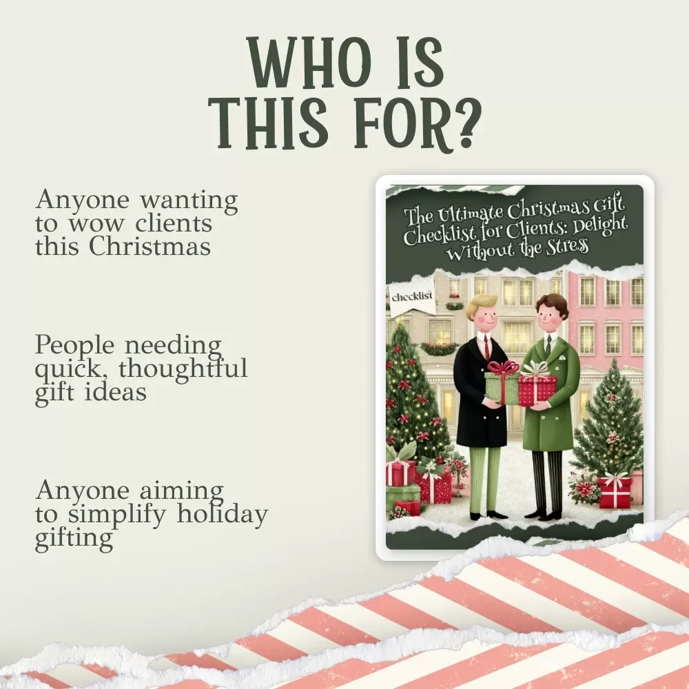 The Ultimate Christmas Gift Checklist for Clients | Printable Holiday Gift Planning Guide | Digital Download for Meaningful christmas gifts for clients