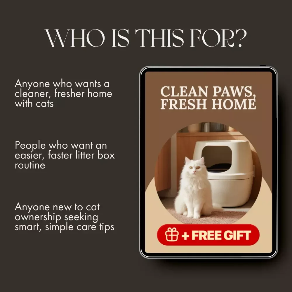 Clean Paws, Fresh Home | Cat Owner’s Guide to Odor-Free Living | Digital Download eBook & Printable Checklist for Cat Care, Litter Box Cleaning Routine, and Smart Pet Hygiene