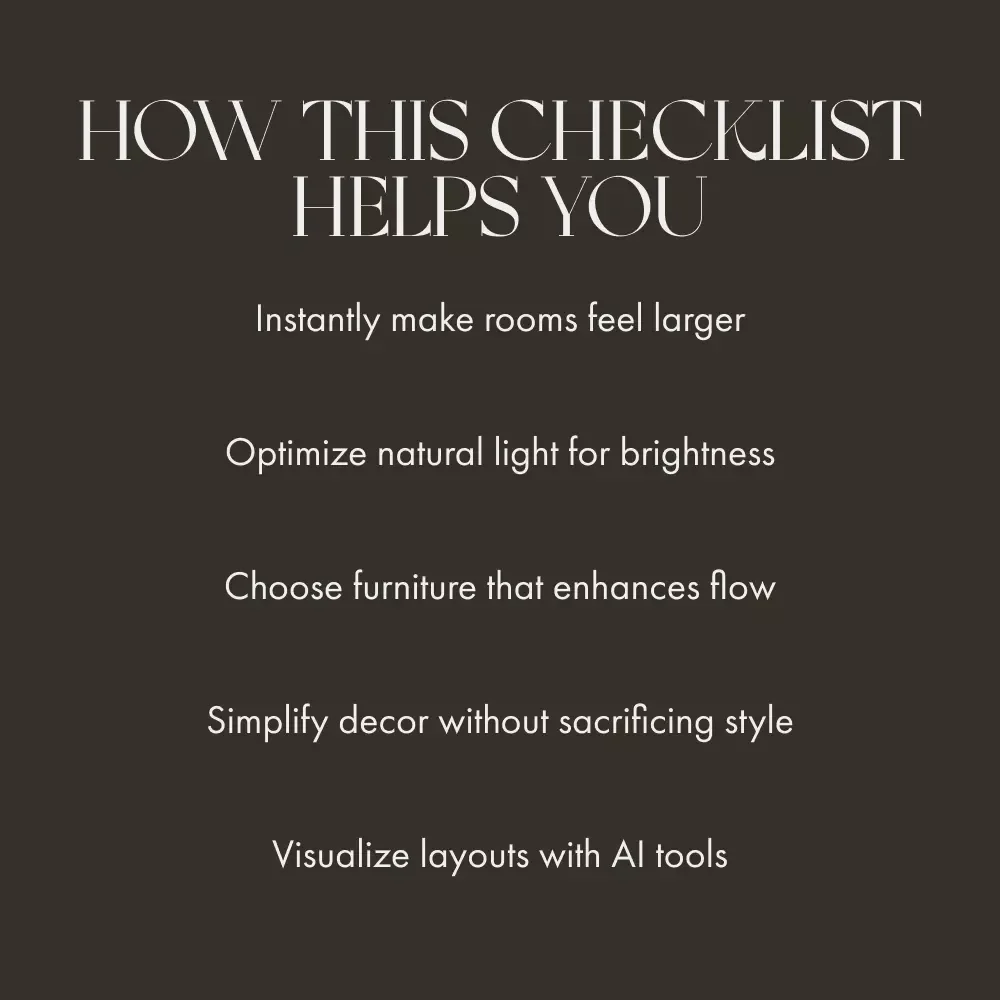 The Small Room Expansion Checklist | Printable Home Design Guide | How to Make a Small Room Look Bigger Fast