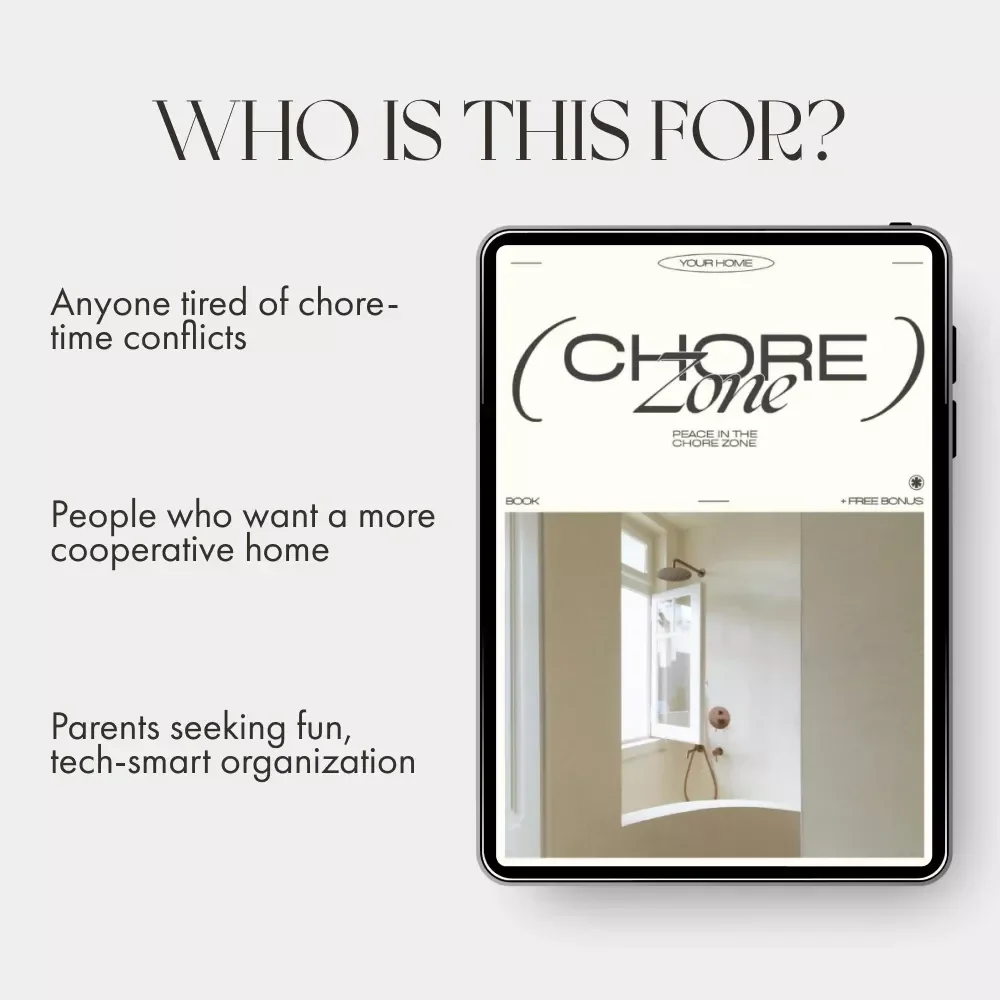 Peace in the Chore Zone – eBook for Parents: What to Do When Kids Fight Over Chores | Digital Family Harmony Guide, Printable Parenting Resource