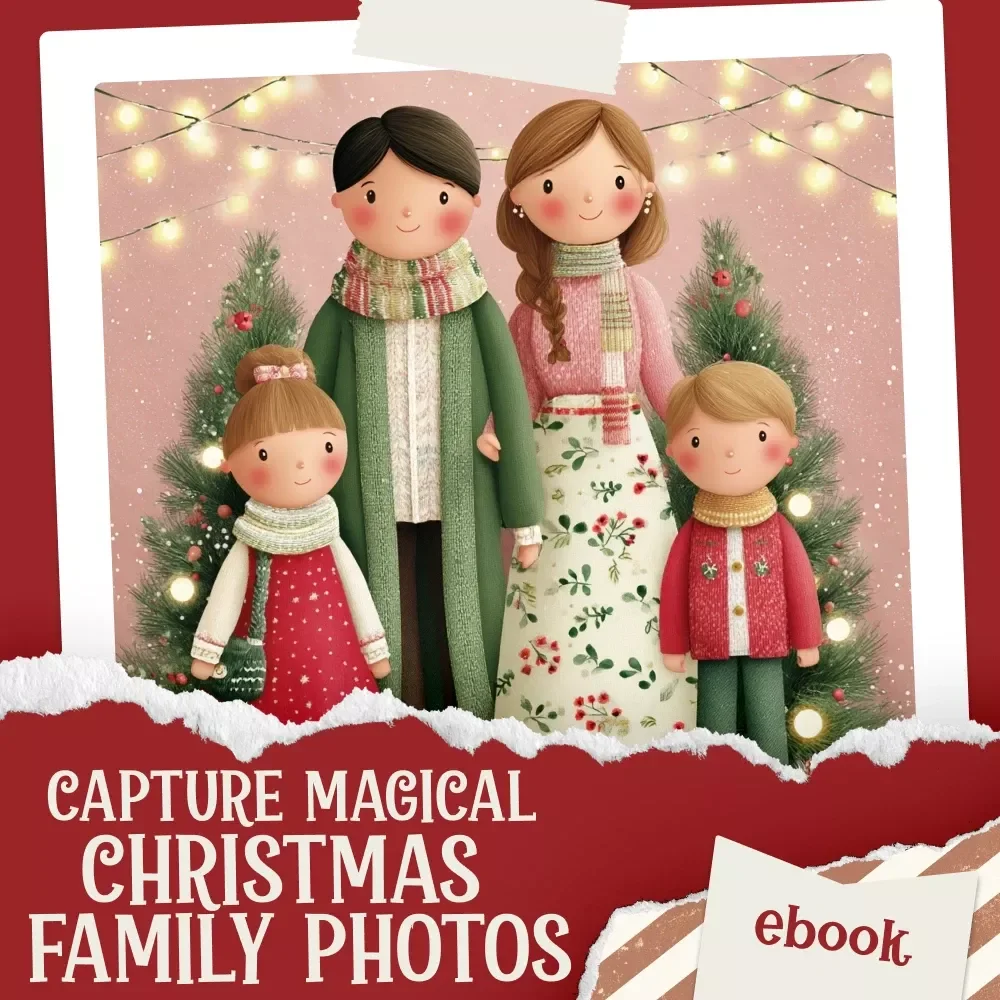 How to Capture Magical Christmas Family Photos | Holiday Photography Guide eBook | Christmas Photo Ideas | Family Photoshoot Tips | Digital Download