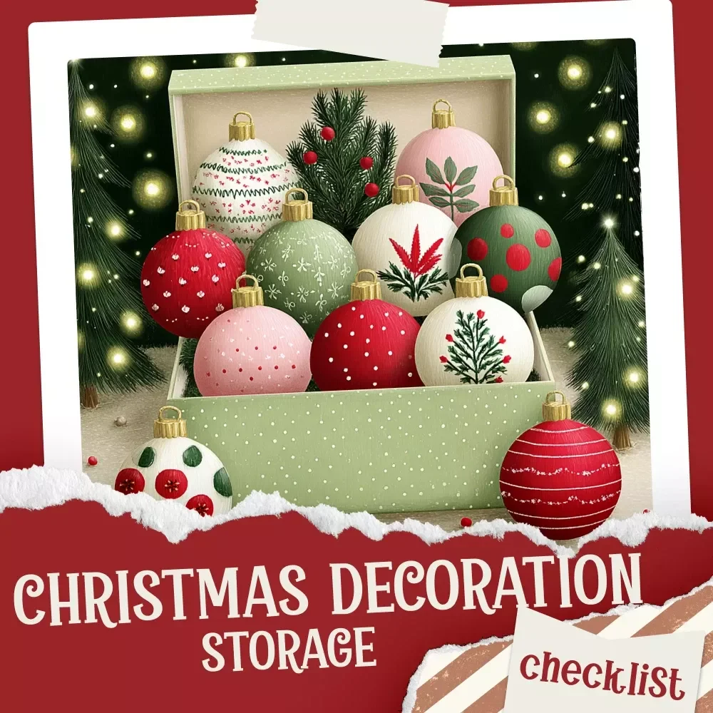 Christmas Decoration Storage Checklist — Printable Holiday Storage Guide, Christmas Organization Checklist, Digital Download for Decluttering & Seasonal Storage