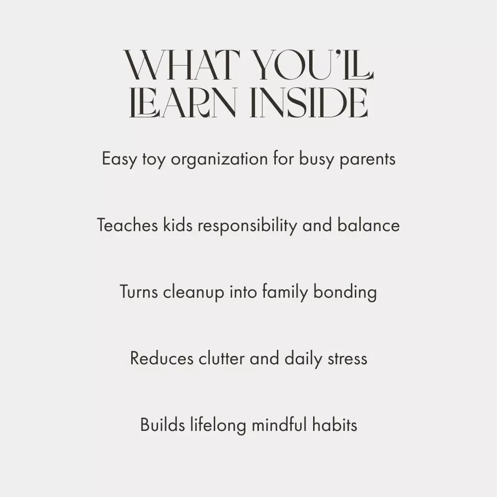 Small Steps to a Tidy Playroom | Digital Decluttering Guide for Parents | Minimalist Kids Organization eBook | Playroom Clean-Up Checklist & Family Habits Planner