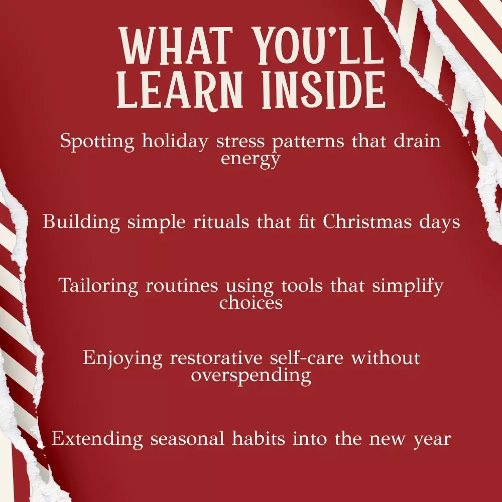 Crafting a Christmas Routine For Self-Care | Holiday Wellness Digital Guide | How to Create a Christmas Routine for Self-Care | Mindful Holiday eBook