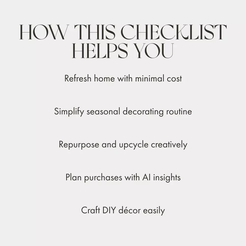 Your Seasonal Decorating Checklist – How to Decorate with Seasonal Accents Affordably | DIY Home Decor Guide & Budget-Friendly Decorating Tips