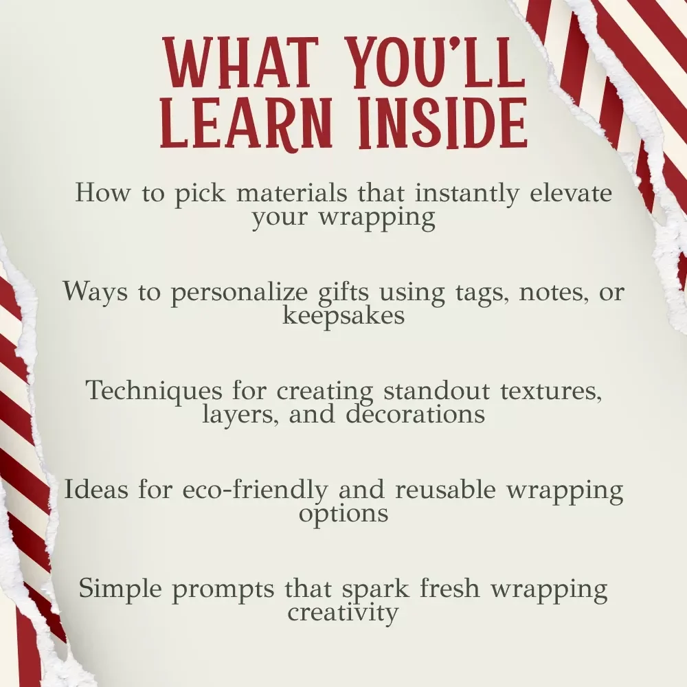 Creative Gift-Wrapping Ideas | Printable Digital Guide for How to Wrap Gifts Creatively | Unique DIY Wrapping Techniques, Personalization Tips & Eco-Friendly Gift Presentation