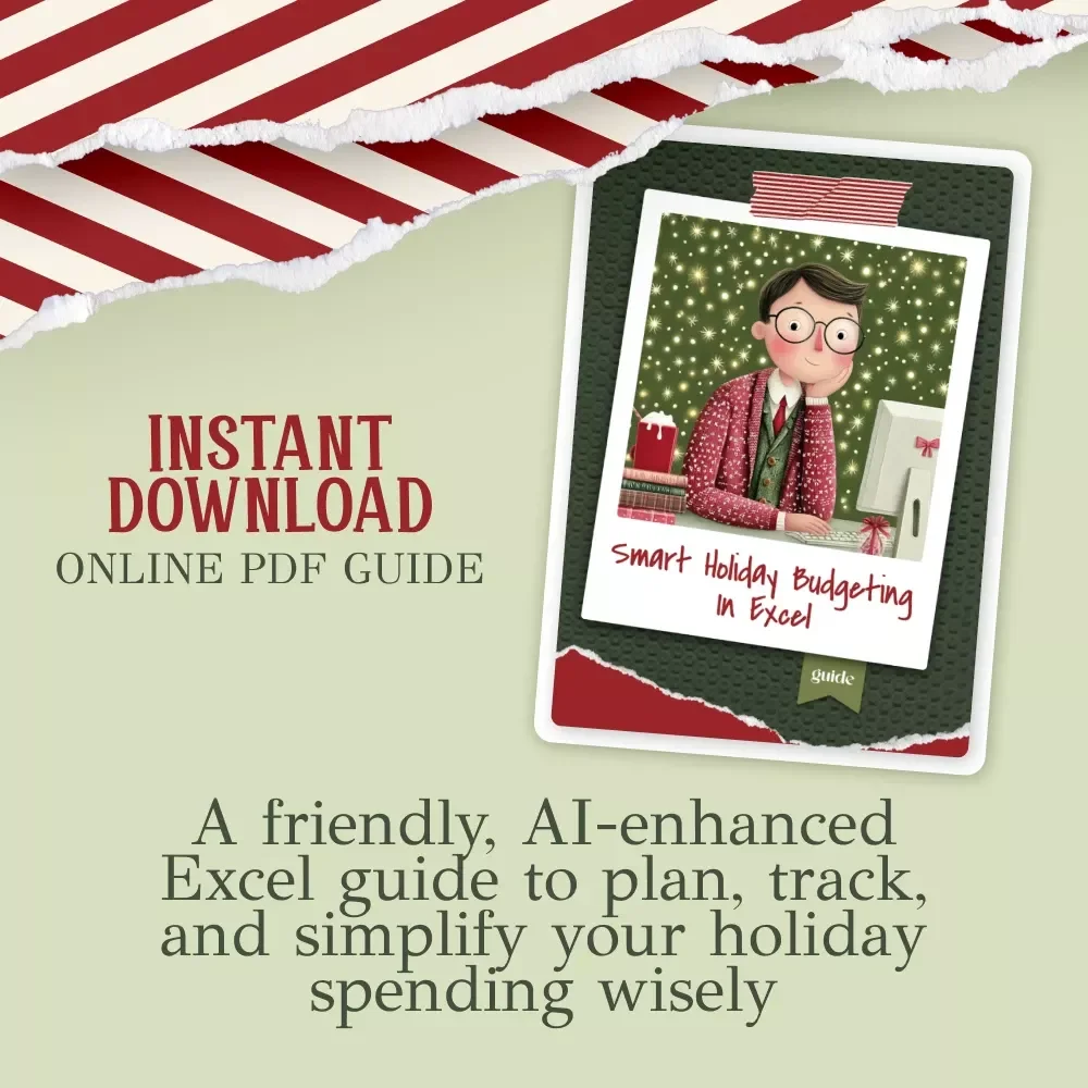 Smart Holiday Budgeting in Excel | Christmas Budget Planner | Digital Guide for Stress-Free Spending | How to Make a Christmas Budget in Excel
