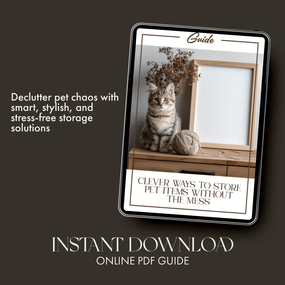 Clever Ways to Store Pet Items Without the Mess | Printable Digital Guide for Pet Owners | How to Store Pet Items Without Clutter | Home Organization eBook