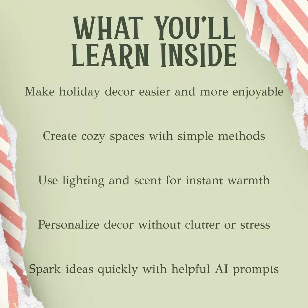 Creating a Cozy Christmas Home | Cozy Christmas Home Decor Guide | Holiday Decor Digital Download | Warm & Inviting Christmas eBook