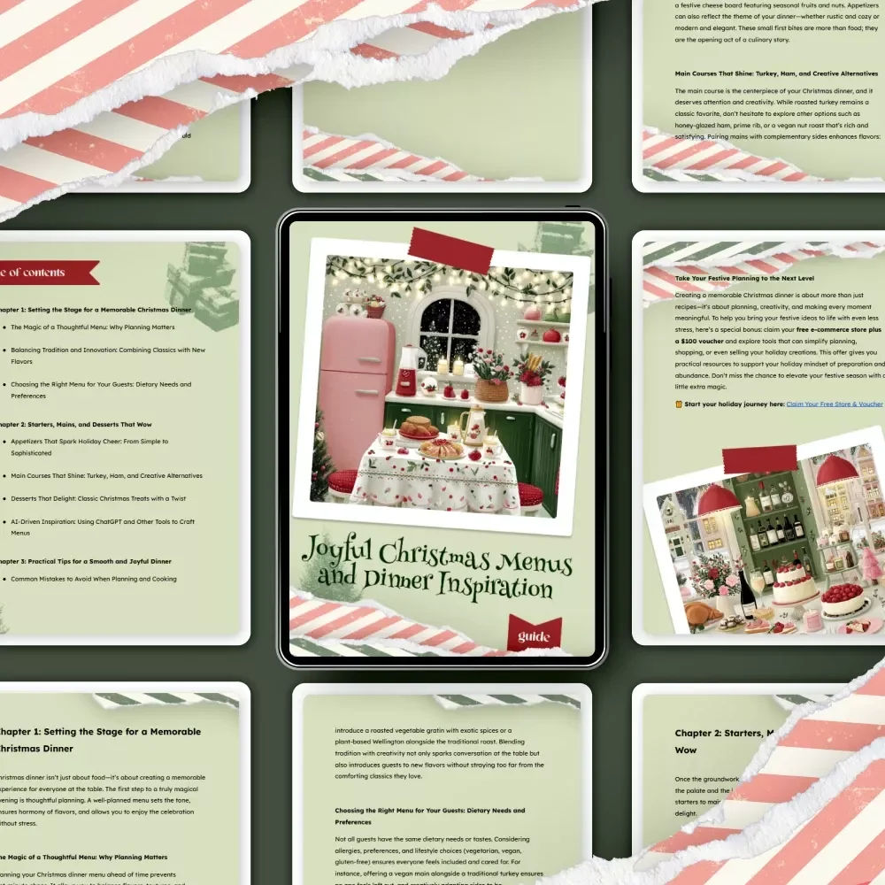 Joyful Christmas Menus and Dinner Inspiration | Festive Holiday Guide for christmas dinner menu ideas, Stress-Free Planning, and AI-Powered Meal Creativity