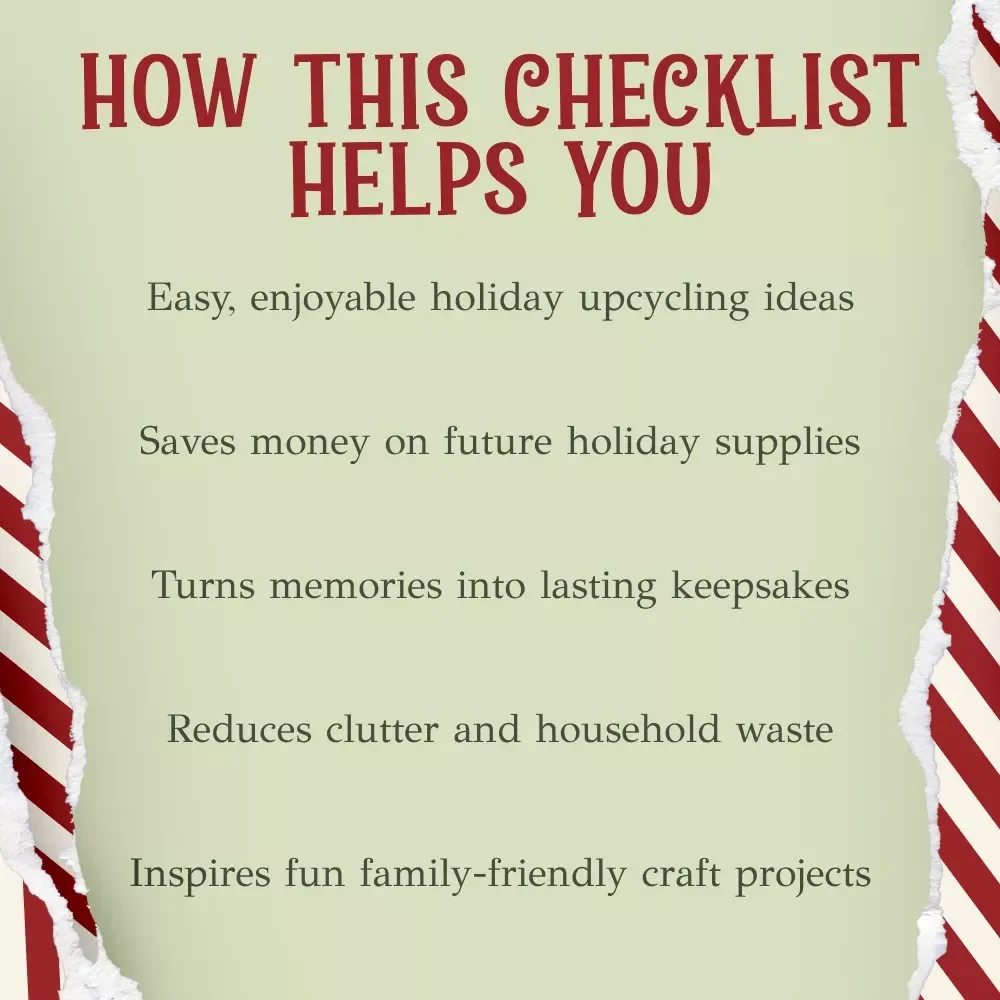 Creative Ways to Give Old Christmas Cards New Life Checklist | Digital Download | what to do with old christmas cards Ideas | Eco-Friendly Christmas Card Upcycling Guide