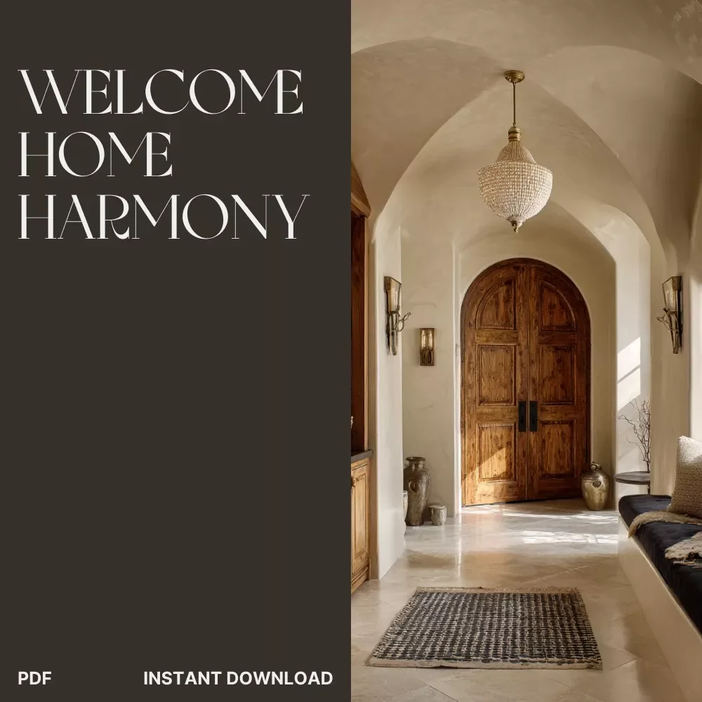 Welcome Home Harmony | Digital eBook & Guide for Entryway Design, Smart Storage, and Home Flow | Printable PDF for a Calm, Functional Space