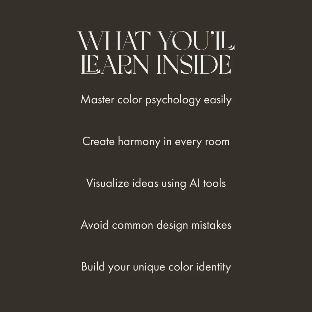 Color That Speaks | Digital Interior Design Guide | The Psychology of Color in Home Decor | AI Color Palette Ideas for Harmonious Spaces