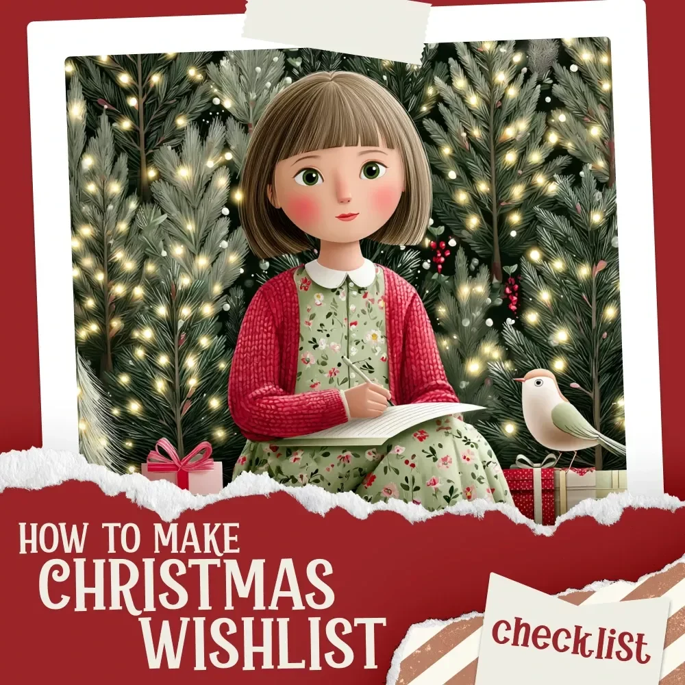How to Make Christmas Wishlist Checklist | Printable Holiday Guide | Festive Step-by-Step Wish List Planner | how to make a christmas wishlist