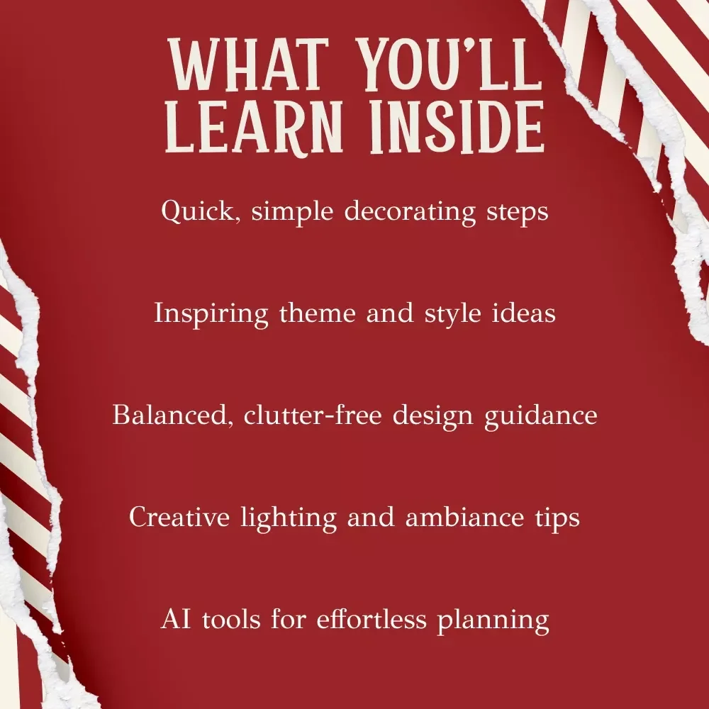 Magical Mantels: Christmas Decorating Ideas – Holiday Mantel Styling Guide for Cozy Homes | fireplace mantel christmas decorating ideas | Festive Digital Download