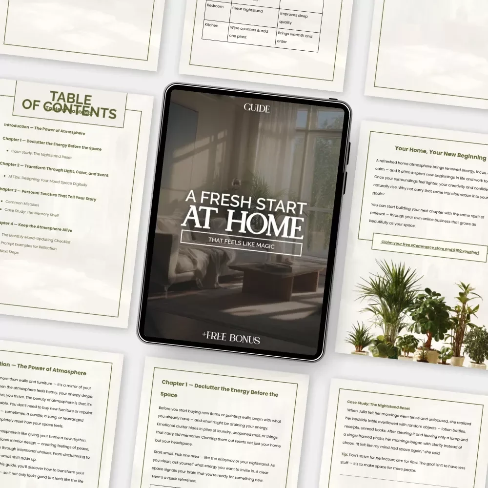 A Fresh Start at Home That Feels Like Magic — Transform Your Space & Learn What to Do to Change Home Atmosphere | Digital Home Energy Reset Guide, eBook, and Checklist