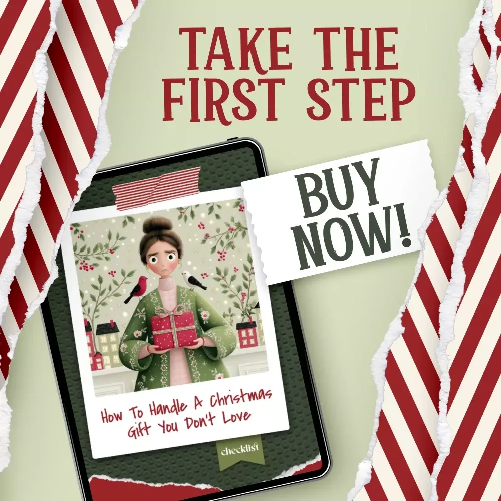 How to Handle a Christmas Gift You Don’t Love | Holiday Etiquette Guide | Christmas Digital Download | Gifting Manners Checklist for Graceful Reactions