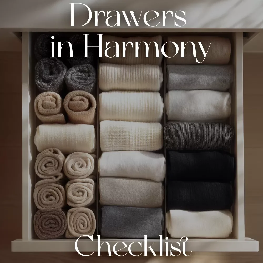 Drawers in Harmony | Minimalist Drawer Organization Guide | Home Storage & AI Organization Checklist