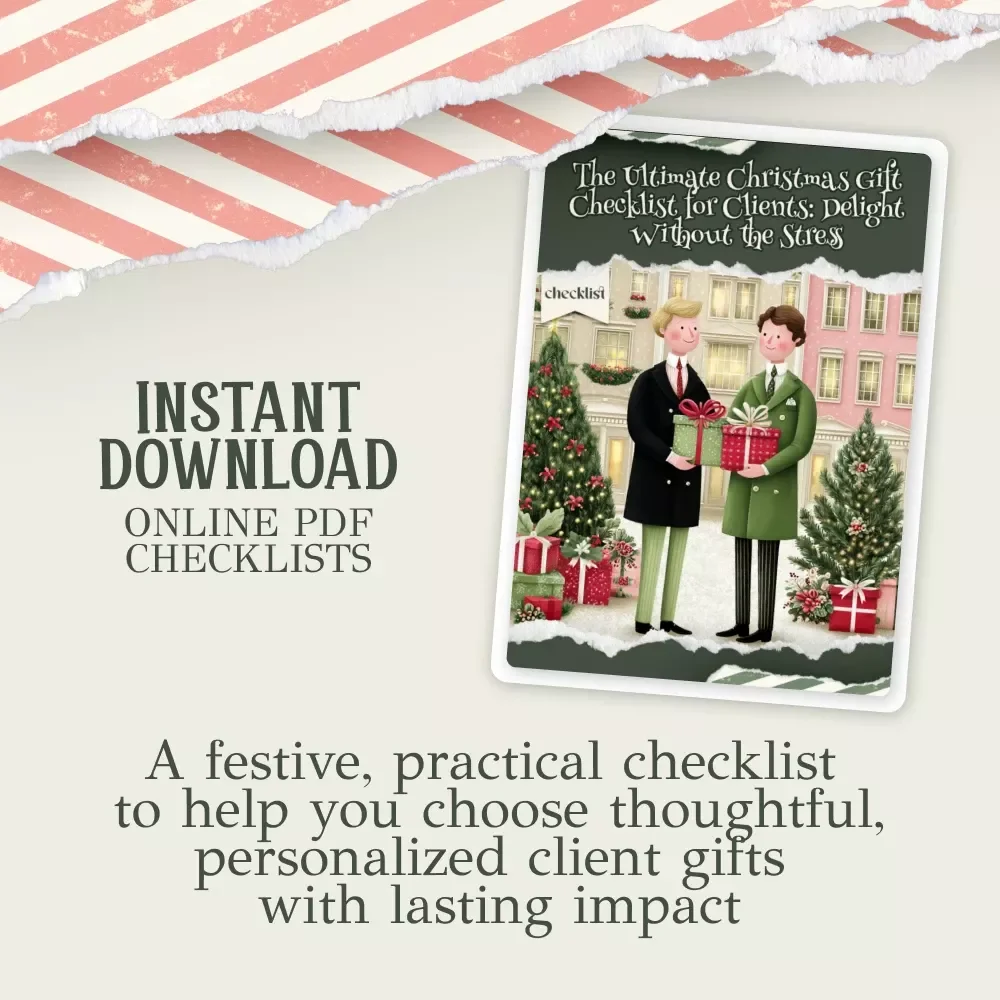 The Ultimate Christmas Gift Checklist for Clients | Printable Holiday Gift Planning Guide | Digital Download for Meaningful christmas gifts for clients