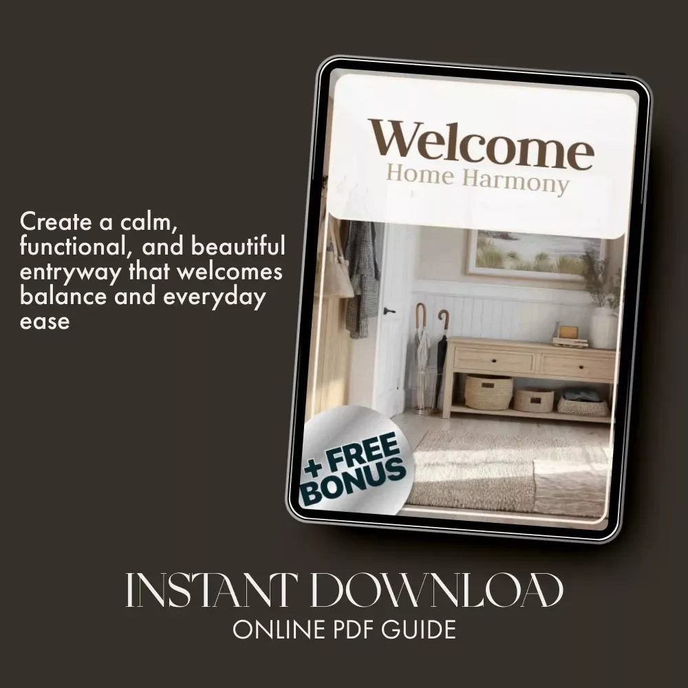 Welcome Home Harmony | Digital eBook & Guide for Entryway Design, Smart Storage, and Home Flow | Printable PDF for a Calm, Functional Space