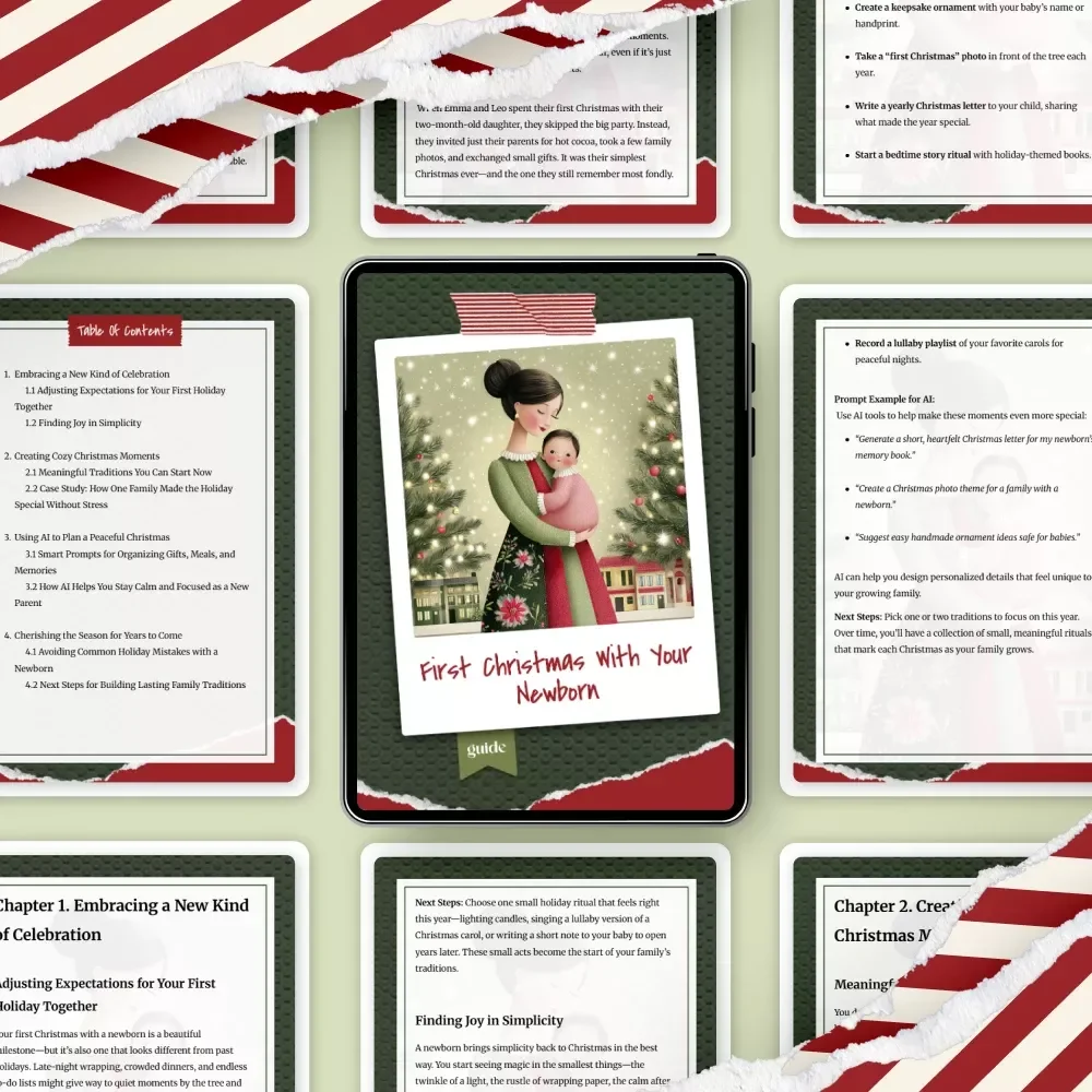 First Christmas with Your Newborn | Holiday Guide for New Parents | How to Celebrate Christmas with a Newborn | Cozy Traditions & Stress-Free Planning