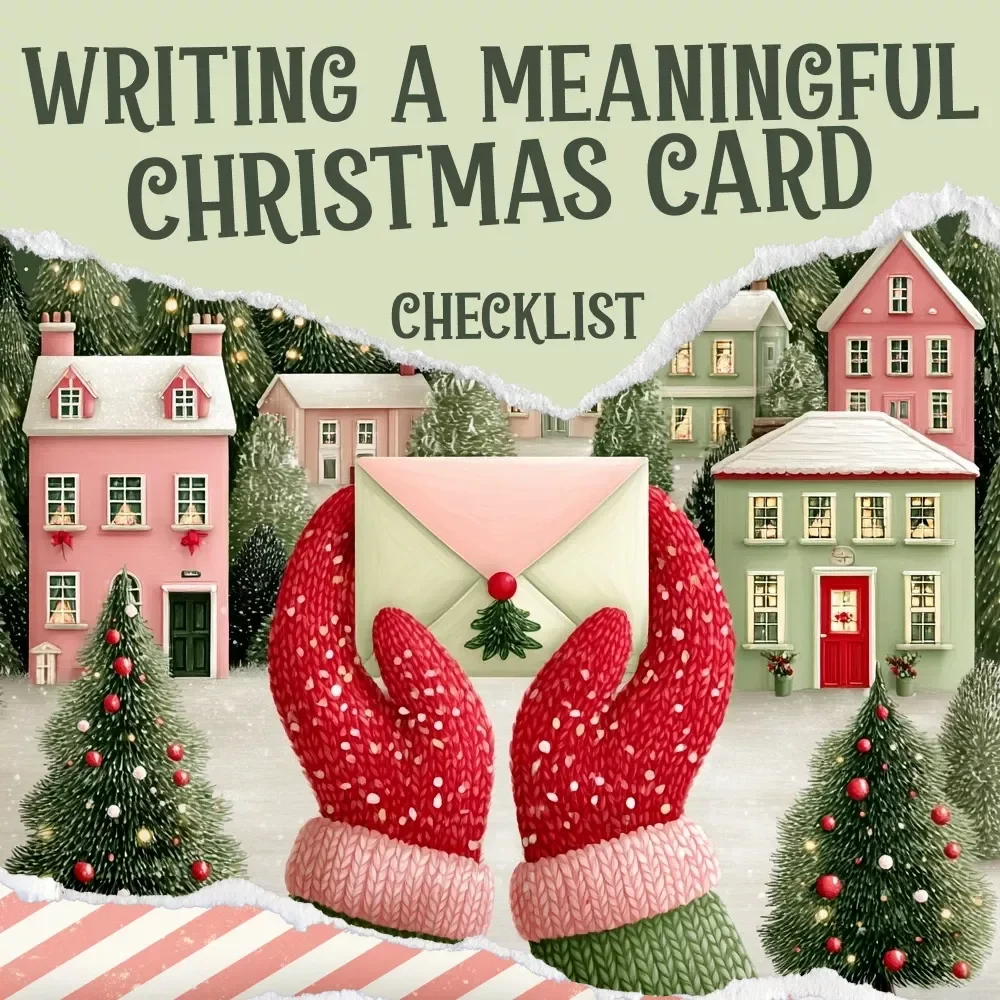 A Checklist for Writing a Meaningful Christmas Card | Printable Holiday Writing Guide for Heartfelt Messages | How to Write a Heartfelt Christmas Card