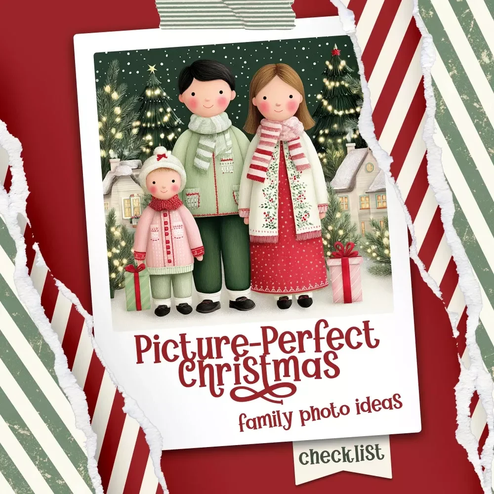 Picture-Perfect Christmas: Family Photo Ideas Checklist | Christmas Family Photo Ideas Printable Checklist for Holiday Photos | Festive Photography Guide