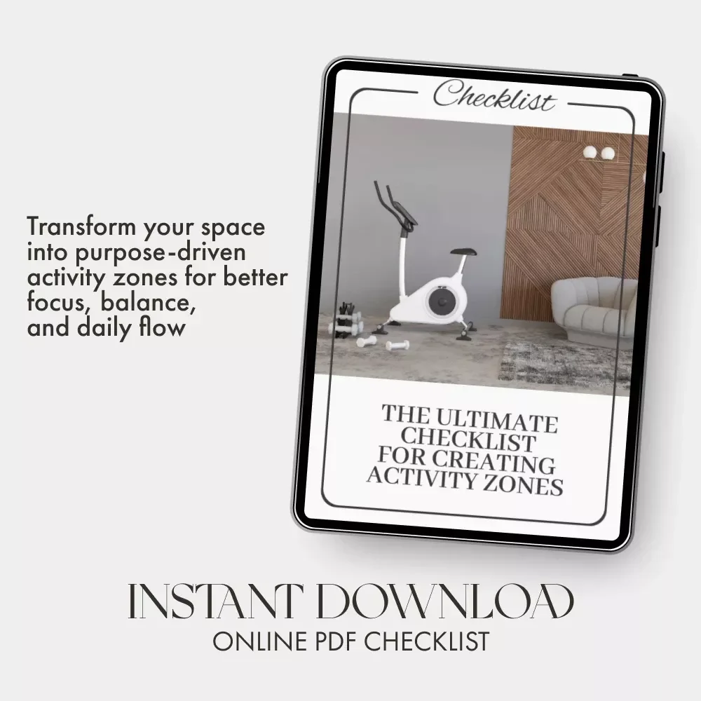 The Ultimate Checklist for Creating Activity Zones | Printable Home & Office Organization Guide | How to Create Zones for Different Activities | Digital Download