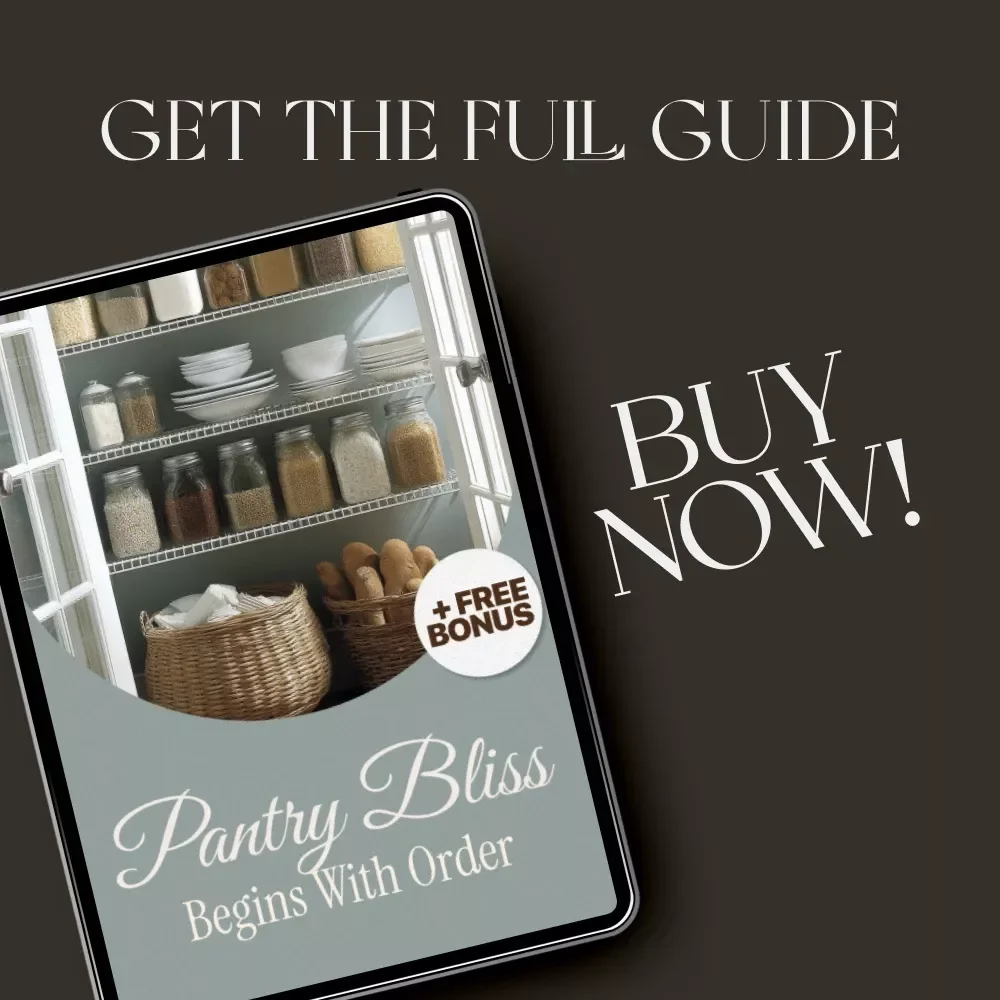 Pantry Bliss Begins with Order | Digital Download Guide for Organized Kitchens, AI-Powered Pantry Management, Decluttering & Smart Storage Checklist