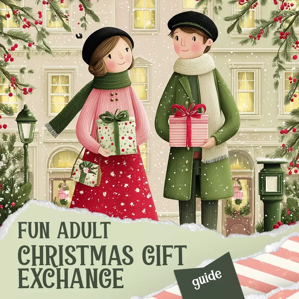 Fun Adult Christmas Gift Exchange Guide | Printable Holiday Party Guide for christmas gift exchange ideas for adults | Festive Digital Download