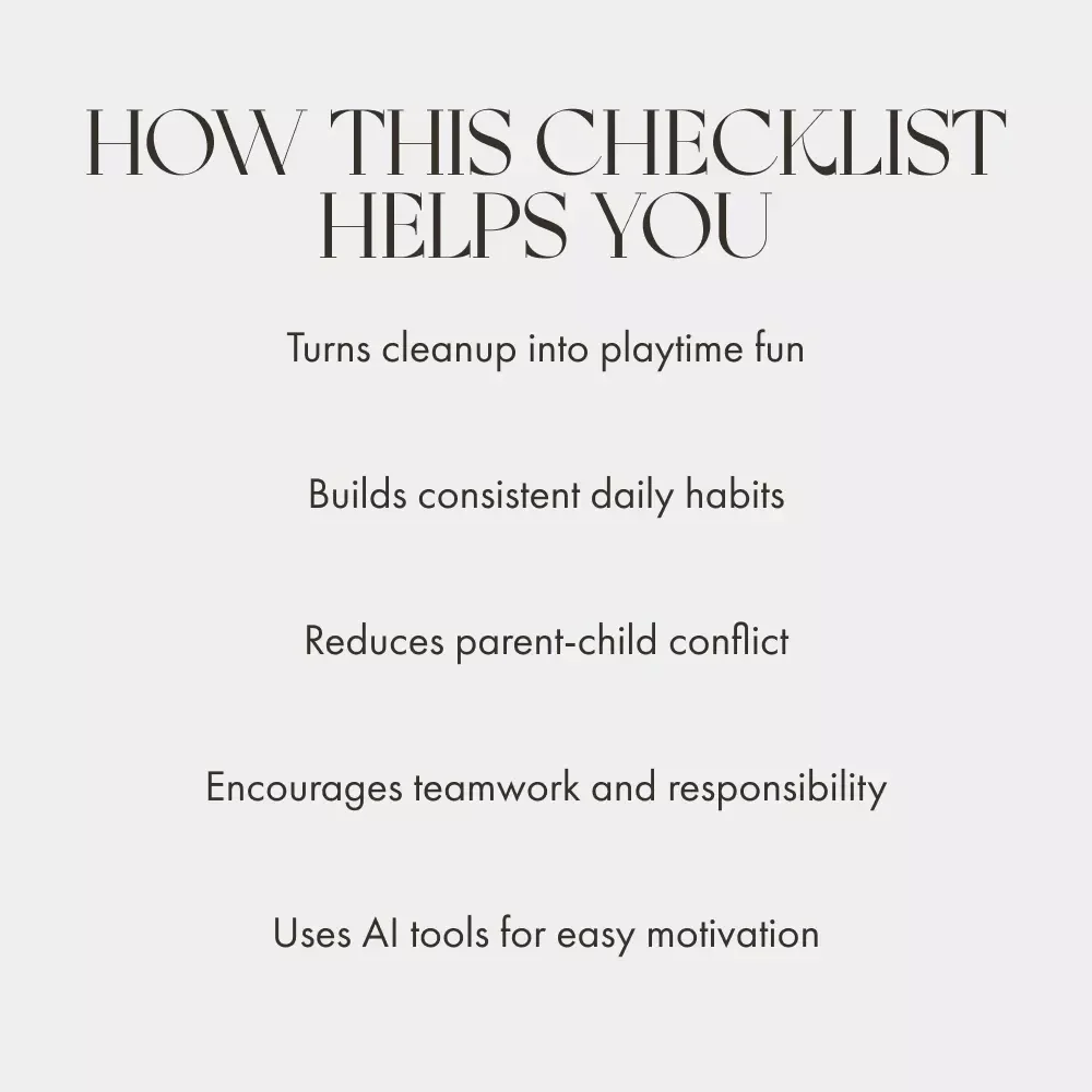 Stop the Mess Fast When Kids Ignore Cleanup | Printable Checklist for Parents | what to do when kids ignore cleanup | Positive Parenting Digital Guide