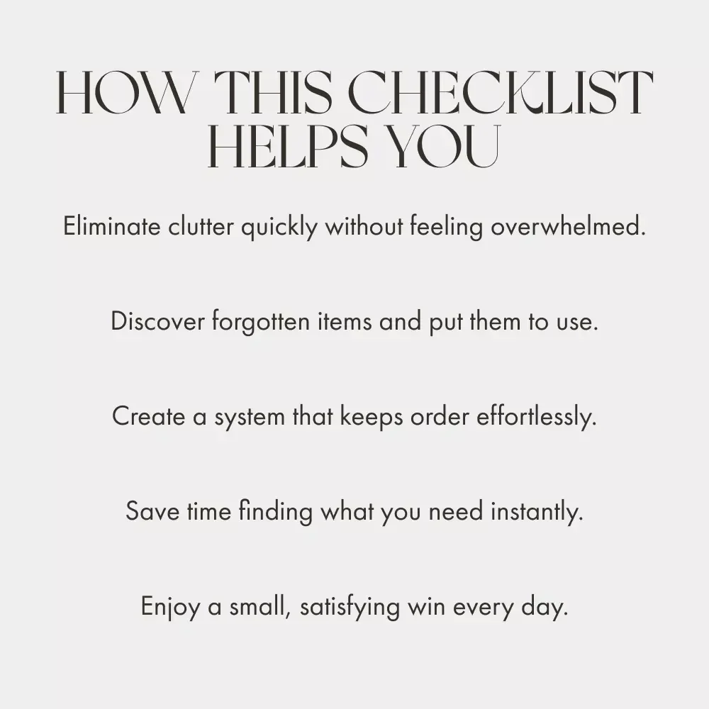 Transform Your Messy Drawer into a Treasure Trove | Printable Checklist | how to organize junk drawers | Declutter & Organize Your Space Instantly