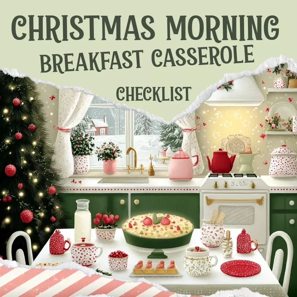How to Make a Christmas Morning Breakfast Casserole Checklist | Festive Holiday Cooking Guide | Easy Make-Ahead Christmas Brunch Planner | how to make a christmas morning breakfast casserole