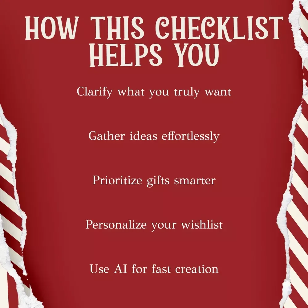 How to Make Christmas Wishlist Checklist | Printable Holiday Guide | Festive Step-by-Step Wish List Planner | how to make a christmas wishlist
