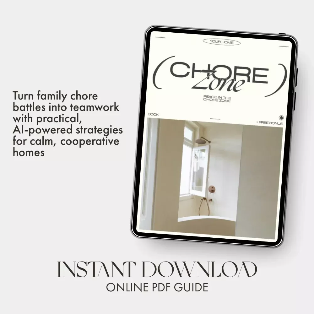 Peace in the Chore Zone – eBook for Parents: What to Do When Kids Fight Over Chores | Digital Family Harmony Guide, Printable Parenting Resource