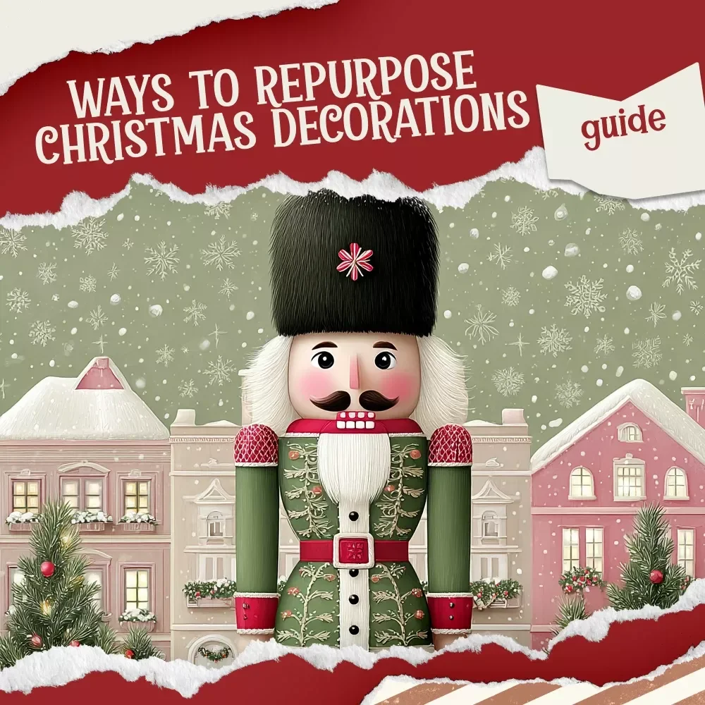 Ways to Repurpose Christmas Decorations | Digital Guide on How to Repurpose Decorations After Christmas to Save Money | Eco-Friendly Home Décor Ideas eBook