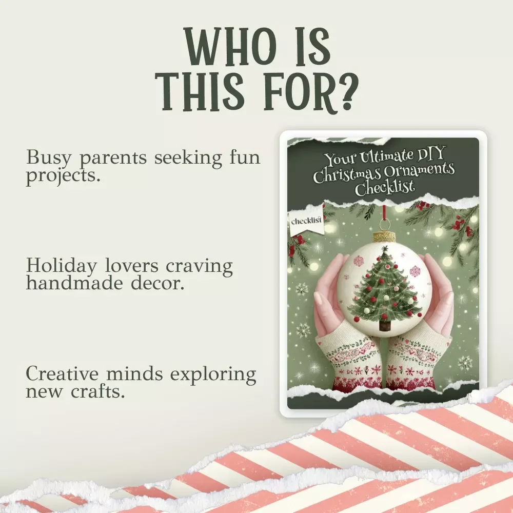 Your Ultimate DIY Christmas Ornaments Checklist | Festive Holiday Crafting Guide for All Skill Levels | Printable DIY Christmas Ornaments Checklist for Easy Handmade Decorations