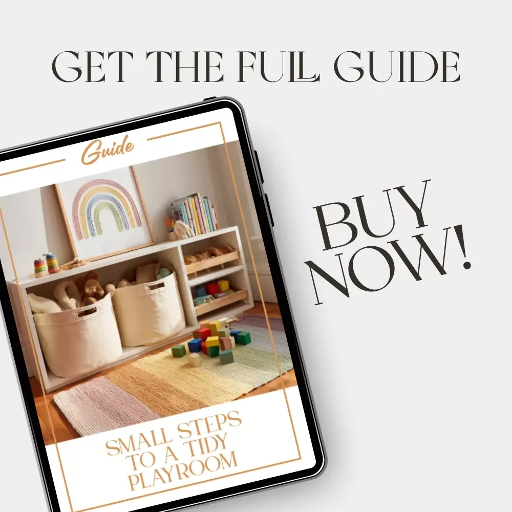 Small Steps to a Tidy Playroom | Digital Decluttering Guide for Parents | Minimalist Kids Organization eBook | Playroom Clean-Up Checklist & Family Habits Planner