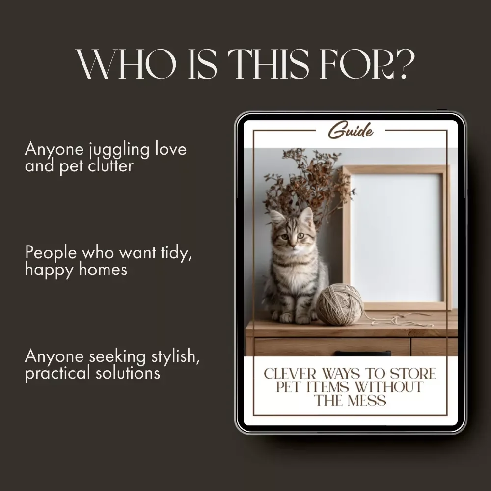 Clever Ways to Store Pet Items Without the Mess | Printable Digital Guide for Pet Owners | How to Store Pet Items Without Clutter | Home Organization eBook