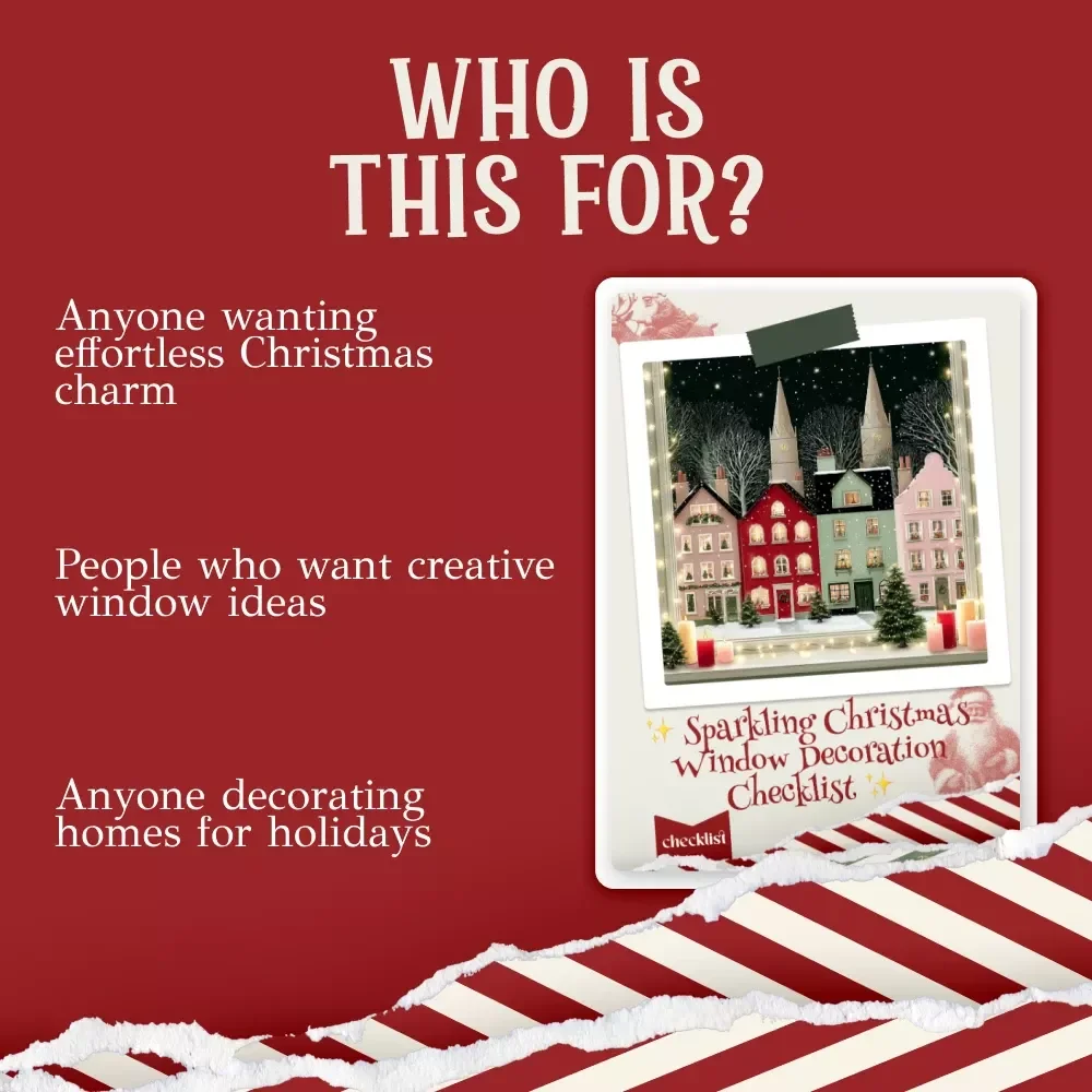 Sparkling Christmas Window Decoration Checklist | Festive Holiday Printable | christmas window decorations ideas Guide for Cozy, Eye-Catching Windows